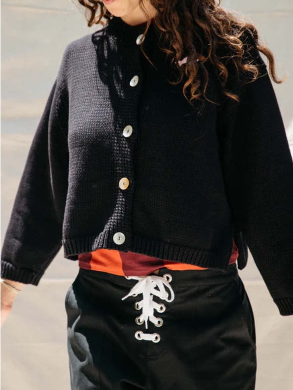 Nikki Chasin | Shipley Cotton Cardigan in Black